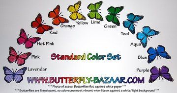 Butterfly 3D PURPLE Butterflies Translucent Decoration 15 count