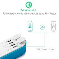 BESTEK 6-Outlet Surge Protector 6.6ft Cord with 7.5A 4 USB Ports N6
