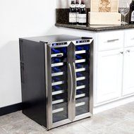 Wine Cooler Dual Zone Whynter 32 Bottle Thermoelectric Cooling System Freestanding Cellar Storage Removable Scalloped... N4