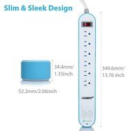 BESTEK 6-Outlet Surge Protector 6.6ft Cord with 7.5A 4 USB Ports N8
