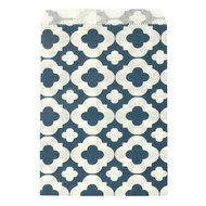 Wrapables 25 Count Clover Print Party Treat Bags, Aqua N5