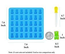 BIGGER Gummy Bear Mold Silicone 3 PACK - 3 DROPPERS + RECIPE PDF ~ LARGE LFGB FDA Gummy Bears molds non BPA Candy...