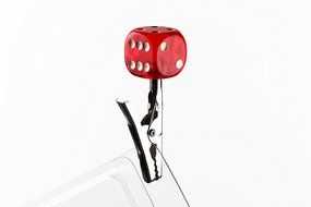 Dice Crocodile Clip (Red) N11