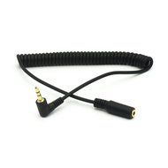 Coiled 3.5mm Jack Audio Cable - Riipoo 5 Feet 90 Degree Angle 3 Pole TRS 3.5mm Male to Female Stereo Jack Audio... N3