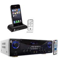 Pyle Stereo Receiver and iPod Dock Package - PT590AU 5.1 Channel 350 Watts Built-In AM/FM Radio/USB/SD Card HDMI... N2