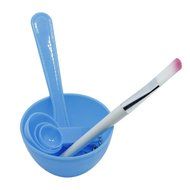 MEXUD-New 4 in 1 Makeup Beauty DIY Facial Face Mask Bowl Brush Spoon Stick Tool Set (Hot pink) N5