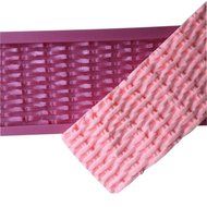 FLY Dense Weave Veins Fondant Silicone Lace Mold Cake Decorating Baking Mould,Pink N2