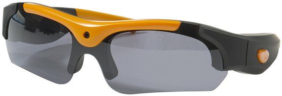 POV PRO25 HD Action Video Camera Sunglasses with Stereo Audio Recording (Black/Orange)