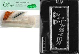 Cybrtrayd J018 Lawyer Card Chocolate Candy Mold with Exclusive Cybrtrayd Copyrighted Chocolate Molding Instructions N4