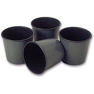 Matfer Bourgeat Steel Exopan Small Cake Mold For Baba, Non-stick , 2.5&quot; Diam., 6PK Black 331595