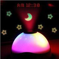 Beautiful Star Effect 3 Colour Night Light projecting Clock Led Lamp N2