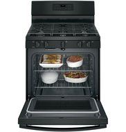 GE JGB660DEJBB 30" Black Gas Sealed Burner Range