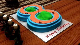 Euro Tins Numeric cake pan 25cm birthday cake tin number eight 8 large 10" cake mold