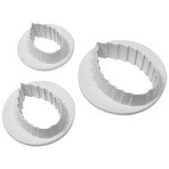 PME Plastic Cutter, 3 Pc. Set: Rose Leaf