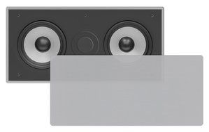 Pyle PDIWCS56SL In-Wall / In-Ceiling Dual 5.25" Center Channel Sound System, 2-Way, Flush Mount, Silver, Single... N6