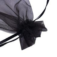 Candy Small Bag DZT1968&reg; 100pcs Organza Wedding Party Decoration Gift Candy Sheer Bags Pouches (Black)