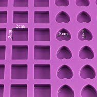 Mujiang 80-Cavity Silicone Molds for Making Homemade Chocolate Candy Gummy Jelly N6