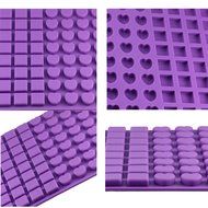 Mujiang 80-Cavity Silicone Molds for Making Homemade Chocolate Candy Gummy Jelly N7