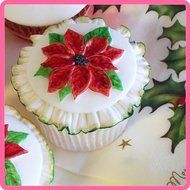 Poinsettia Cup Cake Mold N6
