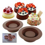 4 Brownie Bowl Mini Cake Molds Soft Silicone Novelty Round Dessert Baking Dishes Most Sold Item