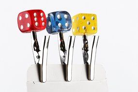 Dice Crocodile Clip (Red) N23
