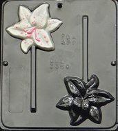 Day Lily Lollipop Chocolate Candy Mold 3388