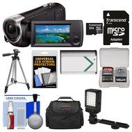 Sony Handycam HDR-CX440 8GB Wi-Fi 1080p HD Video Camera Camcorder with 32GB Card + Case + LED Light + Battery...