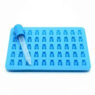 BAWAB Silicone Gummy Bear Mold with BONUS DROPPER FOR EASY FILLING! &ndash; 50 Cavity 1 Pack | 100% LFGB Silicone, No...