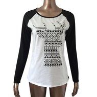 Morecome Women Fashion Christmas Elk Round Collar Cotton Long Sleeve Casual Tops (L) N2