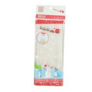 Sweet Creations 20 Count Snowman Penguin Santa Christmas Holiday Party Treat Bags with Ties, White