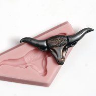 Long Horn Steer Silicone Mold Food Safe Mold Craft Jewelry Mold. Perfect size to make western jewelry. N3