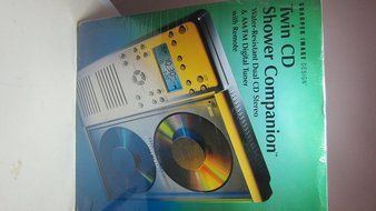Sharper Image Twin CD Radio Shower Companion SI742 N2