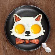 Tenta Kitchen Silicone Egg Ring Mold, Pancake Mold Set -Rabbit, Owl and Skull (Pack of 3) N2