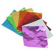 Estone Hot 100pcs Square Candy Paper Sweets Chocolate lolly Foil Wrappers Confectionary (Orange)