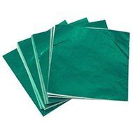 6 X 6 in. Green Foil Candy Wrappers