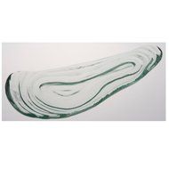 Abigails Glass Oyster Plate, Clear, Medium N4
