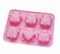 X-Haibei Frog Elephant Animal Heart Silicone Soap Mold Valentines Gift Baby Shower Favor