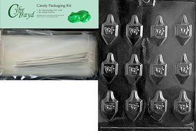Cybrtrayd R020 Bite Size Dreidles Chocolate Candy Mold with Exclusive Cybrtrayd Copyrighted Chocolate Molding...