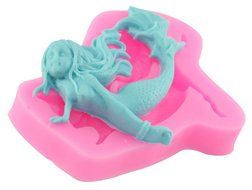 Beauty Clubs 3D Cake Decor Chocolate Baking Mold Beauty Mermaid Fairy Silicone Fondant Mould