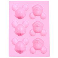 Ebake Reusable Cartoon Silicone Mold for Cake, Chocolate, Jelly, Candy and Ice cubes (Kitty, Pink) N8