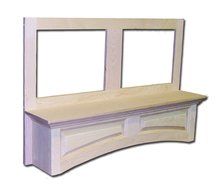 Arched Valance Mantel Hood Front, 30 x 24, Maple - by Castlewood N2