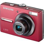 Samsung L210 10.1MP Digital Camera with 3x Optical Image Stabilized Zoom (Red) N2
