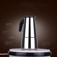6-Cup Stovetop Espresso Maker Italian Moka Coffee Pot - Best Polished Stainless Steel Coffee Percolator with Permanent... N9