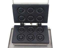 Open Kitchen NP-4 Commerical/Home Use 6pcs 110v 220v Electric Commercial 7.5cm Donut Doughnut Machine Maker Iron...