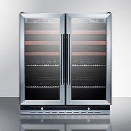 Summit SWBV3067 30" Wine and Beverage Cooler With Dual Zone Design Digital Thermostats Professional Handles Glass...