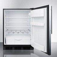 Summit FF63BSSHVADA 24&quot; ADA Compliant Freestanding Compact Refrigerator with 5.5 cu. ft. Capacity Adjustable Spill... N2