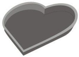 14 Inch Heart Shaped Stepping Stone Mosaic Mold for Stained Glass and or Concrete