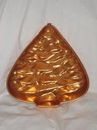 Vintage Coppertone Aluminum Tree 11x11 Inch Cake Pan Jell-O Mold