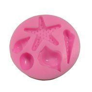 Yunko Mini Sugarcraft Starfish Seashell Shape Chocolate Silicone Fondant Cake Decoration Mold