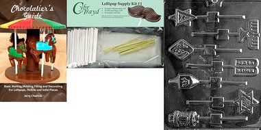 Cybrtrayd R007 Jewish Lolly Chocolate Candy Mold with Exclusive Cybrtrayd Copyrighted Chocolate Molding Instructions... N2